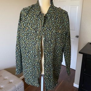 Forever 21 leopard print military style jacket